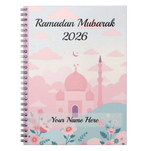 Carnet Ramadan Rose Pâle Mignon