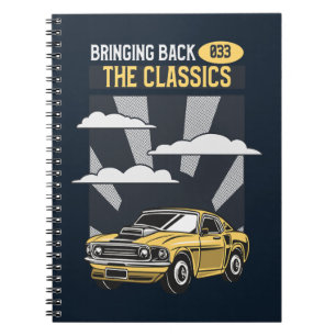 Carnet Ramenez la voiture classique Retro Muscle