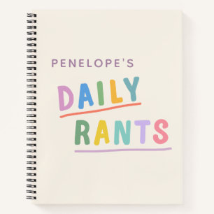 Carnet Rants Quotidiens Mignons Coloré Drôle Dit Venting