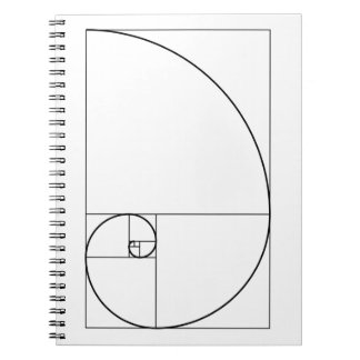Carnet Rapport d'or en spirale de Fibonacci
