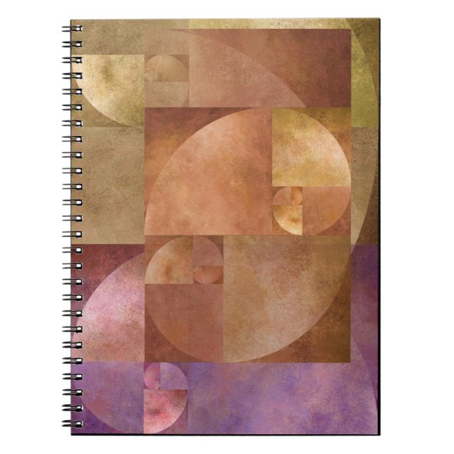 Carnet Rapport d'or, spirale de Fibonacci (Devant)