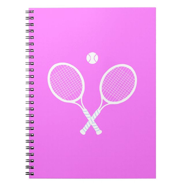 Carnet Raquettes de tennis rose (Devant)