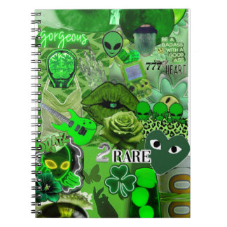 Carnet Rare Energy Green Collage - Alien esthétique & Vib