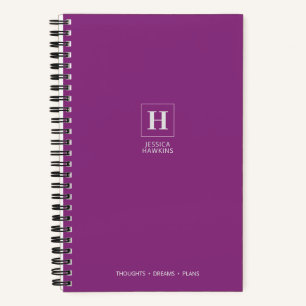 Carnet Raspberry Classique Monogramme