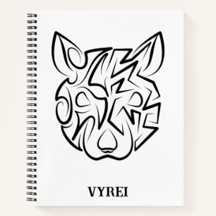 Carnet Rat tribal noir et blanc