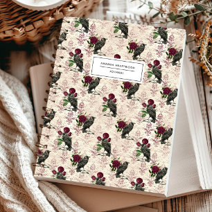 Carnet Ravins et Roses Personnalisé Vintage gothique
