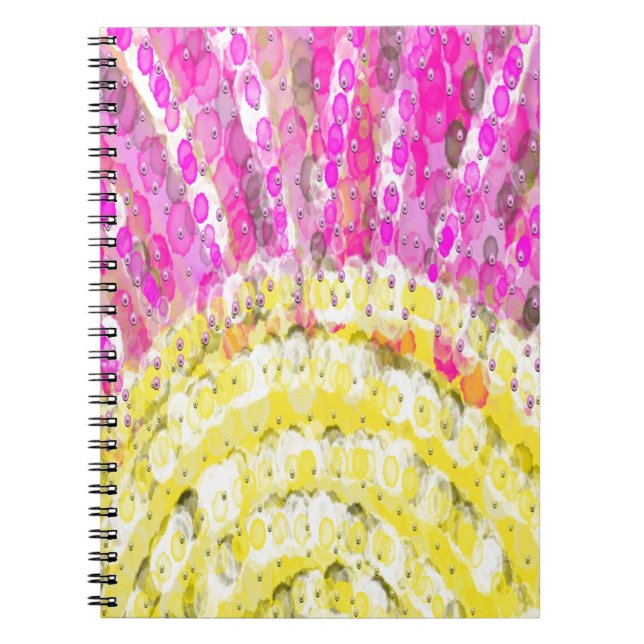 Carnet Ray Of Sunshine en Jaune et Fuchsia (Devant)