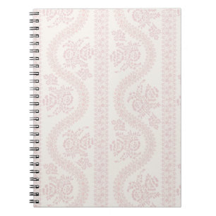 Carnet Rayure Florale Rosée, Os Antique