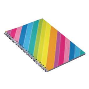 Carnet Rayures arc-en-ciel