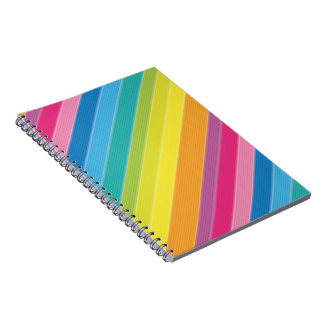 Carnet Rayures arc-en-ciel