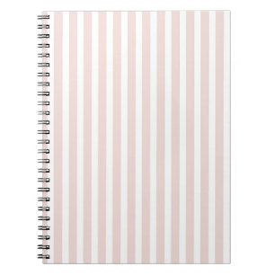 Carnet Rayures blanches roses