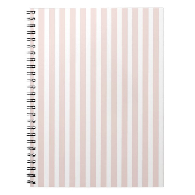 Carnet Rayures blanches roses (Devant)