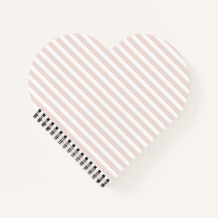 Carnet Rayures blanches roses