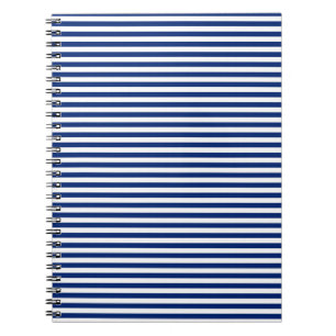 Carnet rayures bleu marine et blanc