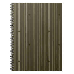 Carnet Rayures de flux jet en vert olive