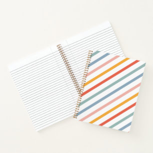 Carnet Rayures diagonales de bonbons mignons