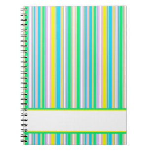 Carnet Rayures pastel
