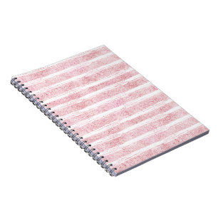 Carnet Rayures Rose Pailletées