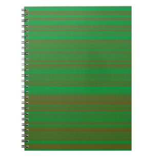 Carnet Rayures Vert Marron
