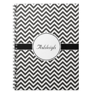 Carnet Rayures Zigzag Noir Blanc Tendance Chevron