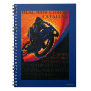 Carnet Real Moto Club Poster Vintage Europe