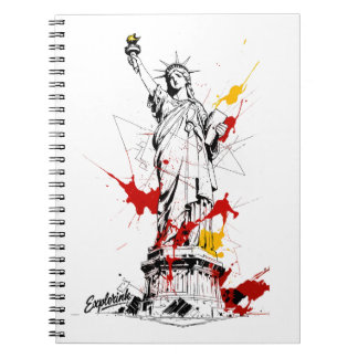 Carnet Rebel Liberty Statue Ink croquis