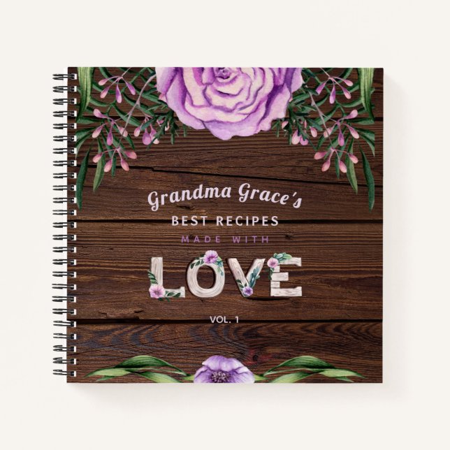 Carnet RECEPES - Heirloom Cadeau grand-mère maman maman (Devant)