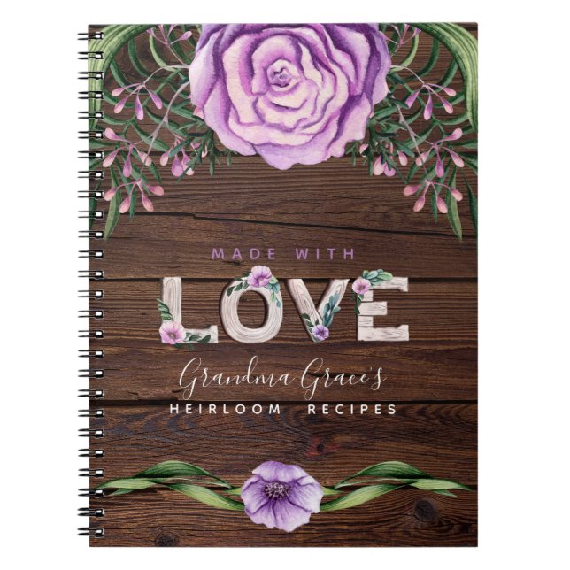 Carnet RECEPES - Heirloom Cadeau grand-mère maman maman (Devant)