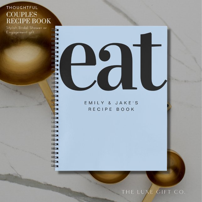 Carnet Recette cadeau Fiançailles moderne Bold Couples bl (Créateur téléchargé)