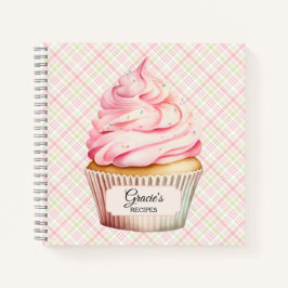 Carnet Recette Cupcake Aquarelle Rose