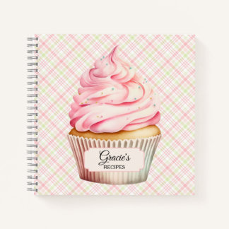 Carnet Recette Cupcake Aquarelle Rose