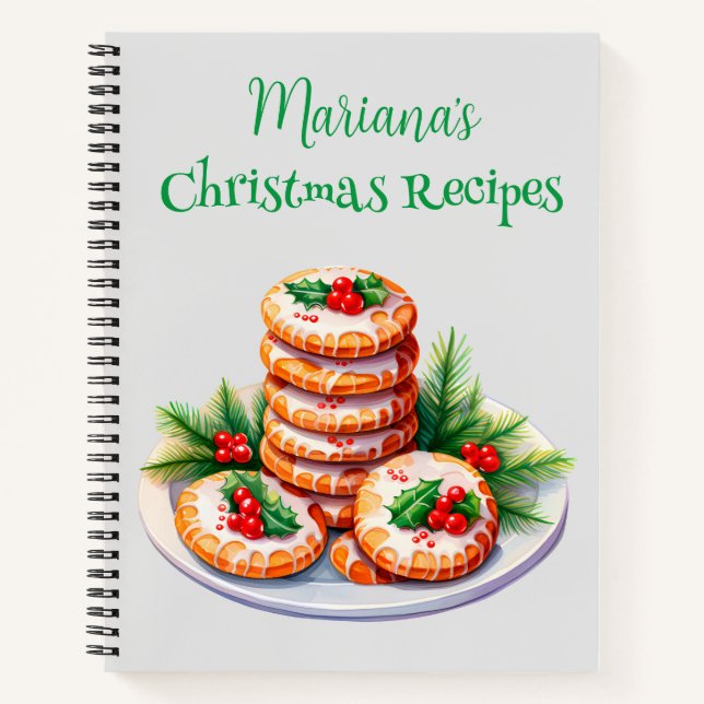 Carnet Recette d'arbre de Noël vert (Devant)