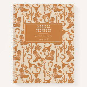 Carnet Recette de bottes de cowboy de campagne rustiques 