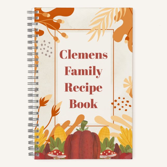 Carnet Recette de famille personnalisable (Recto)