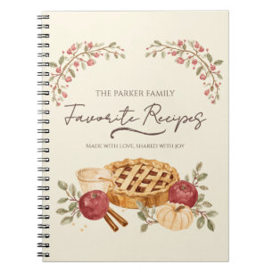 Carnet Recette de famille personnalisée de tarte aux pomm