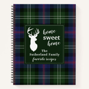 Carnet Recette de famille personnalisée Tartan Sutherland