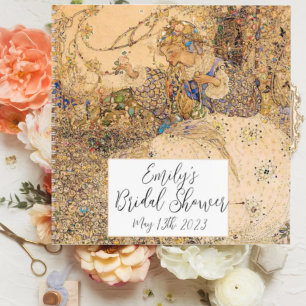 Carnet Recette de Fête de Fiançailles Florale Art Nouveau