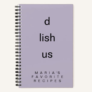 Carnet Recette Délicieuse Minimaliste Colorée US