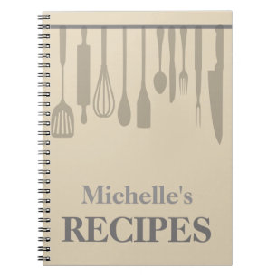 Carnet Recette d'ustensiles de cuisine personnalisée