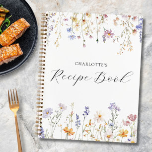 Carnet Recette élégante de jardin de fleurs sauvages à l'