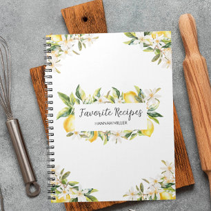 Carnet Recette florale botanique de citrons et de fleurs