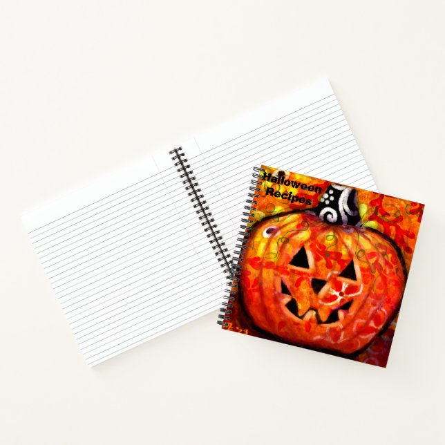 Carnet Recette florale de Jack-o'-lantern Halloween lunai (Intérieur)