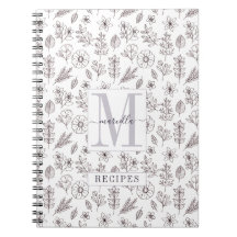Recette monogramme personnalisée Modèle floral