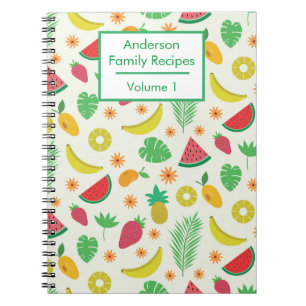 Carnet Recette Personnalisée de Fruits Tropicaux d'Été
