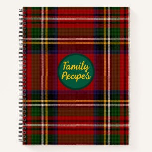 Carnet Recette personnalisée de Royal Stewart