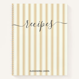 Carnet Recette personnalisée de script minimaliste à rayu