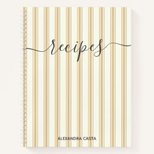 Carnet Recette personnalisée de script minimaliste à rayu