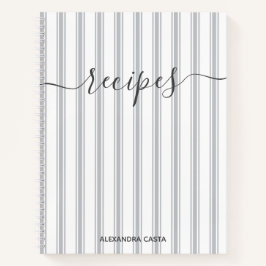 Carnet Recette personnalisée de script minimaliste à rayu