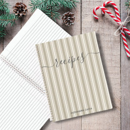 Carnet Recette personnalisée de script minimaliste à rayu