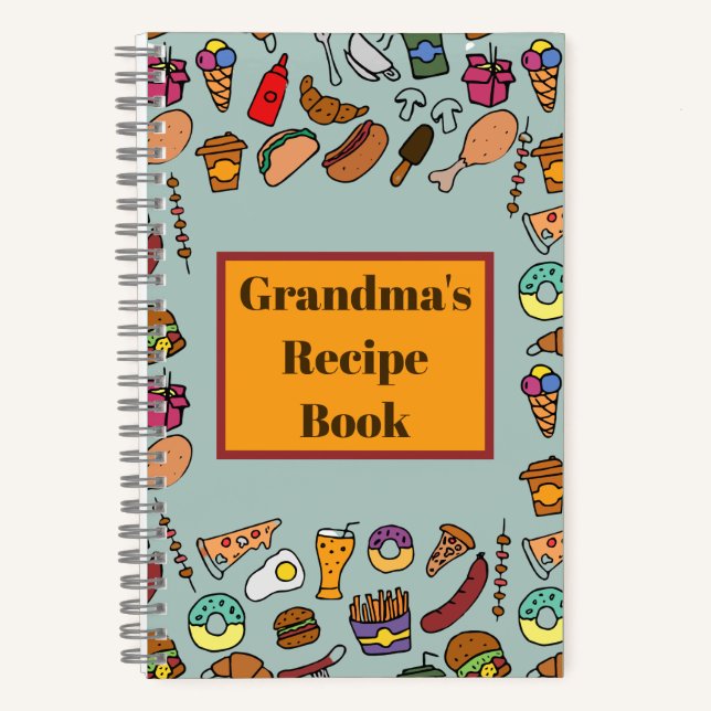 Carnet Recette personnalisée Écrivez vos propres recettes (Recto)